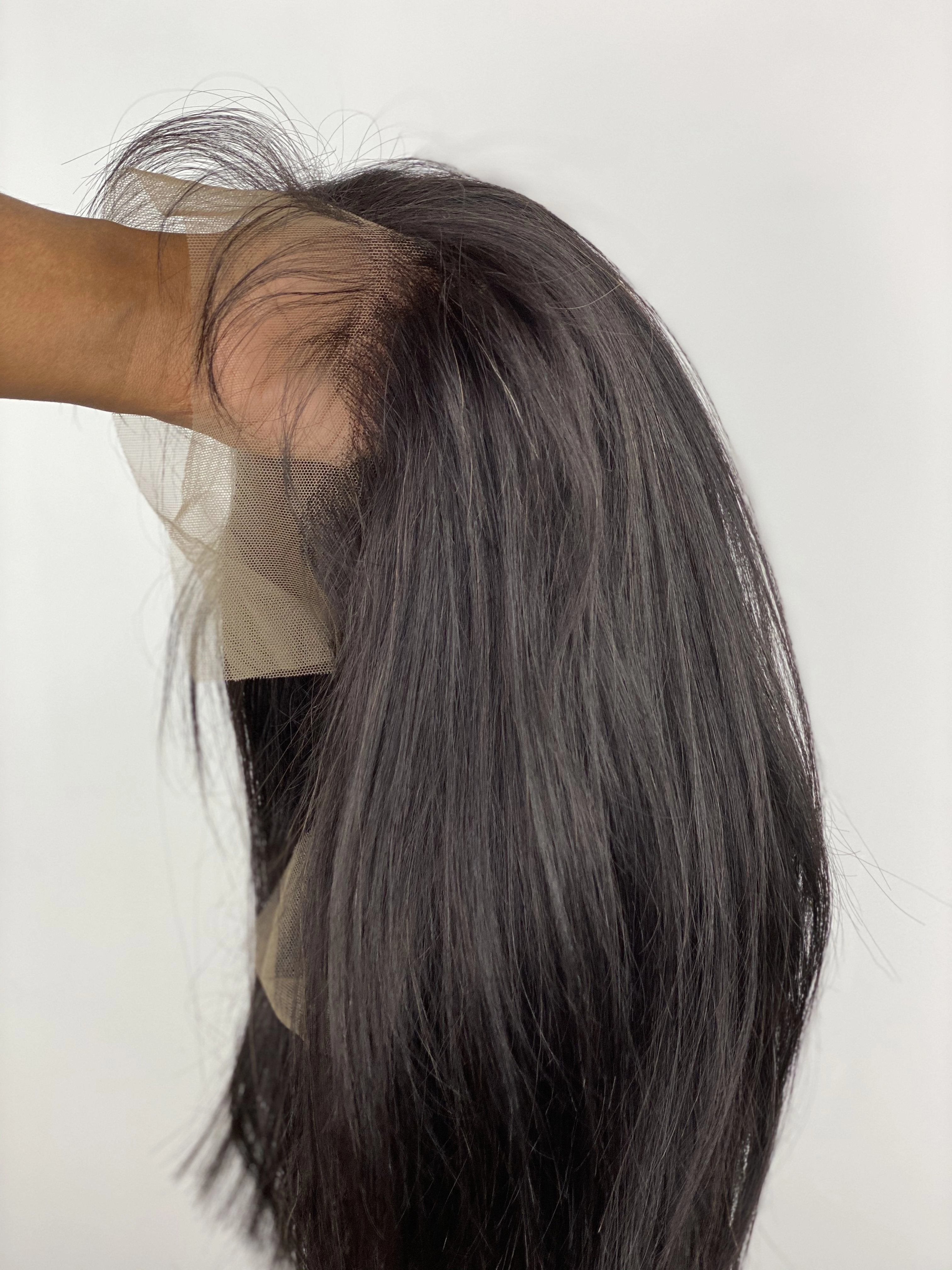 Straight Transparent Lace Frontal Human Hair Bob Wig