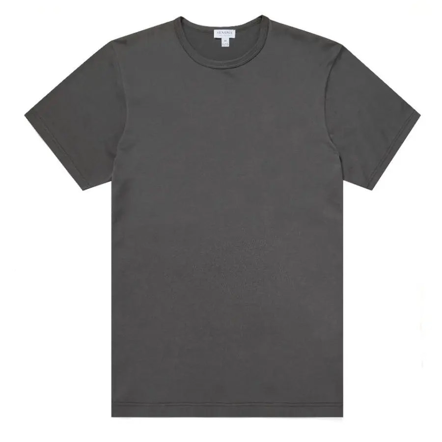 Sunspel Classic Crew Neck T-Shirt Charcoal