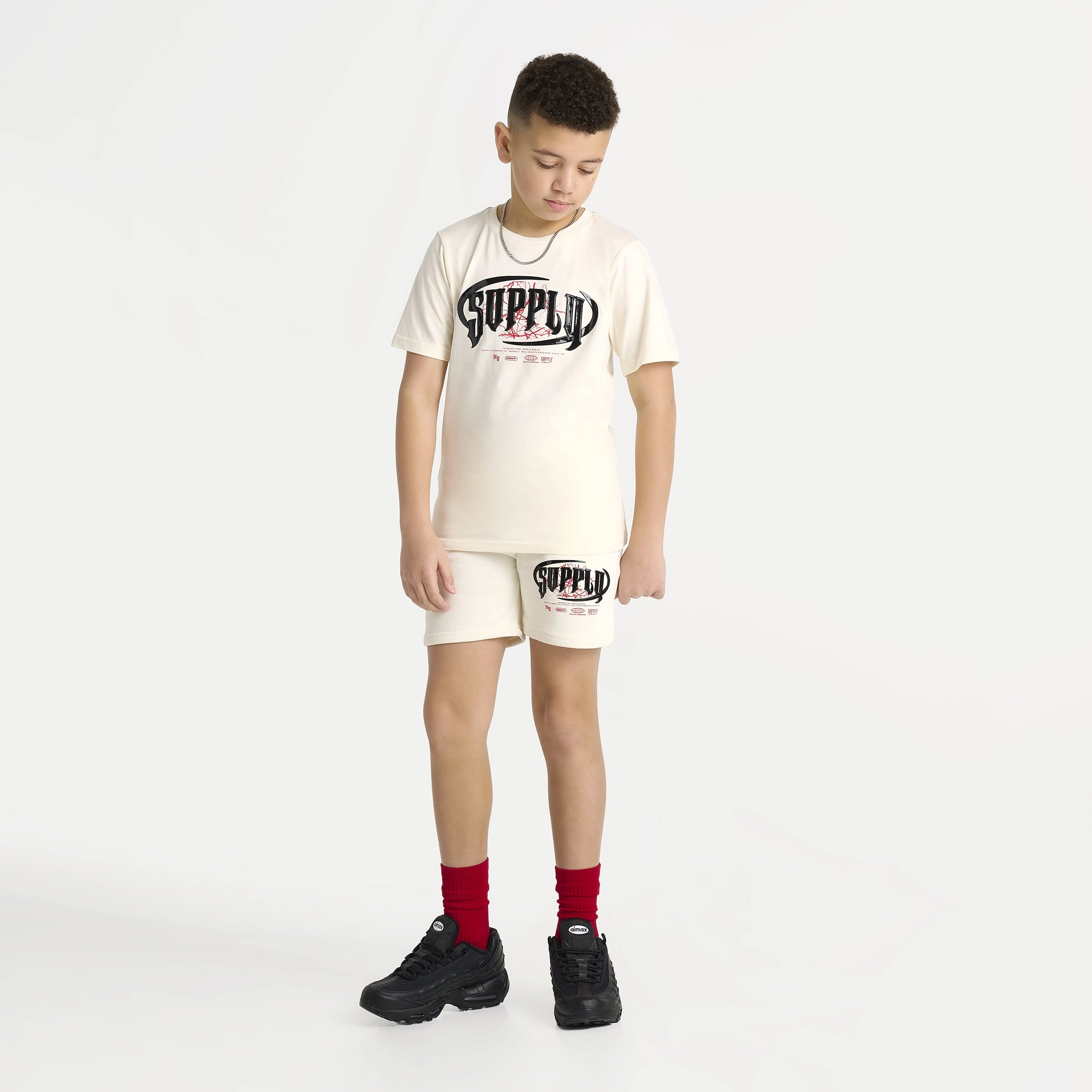 Supply & Demand Junior Boys' Chrome Short Tofu / Chinese Red