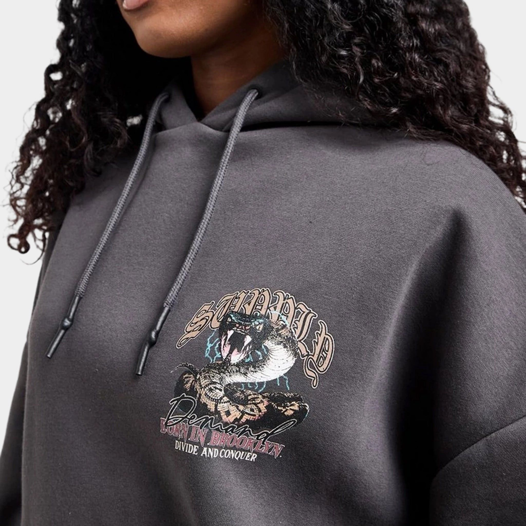 Supply & Demand Women's Born Graphic Hoodie / Black Oyster