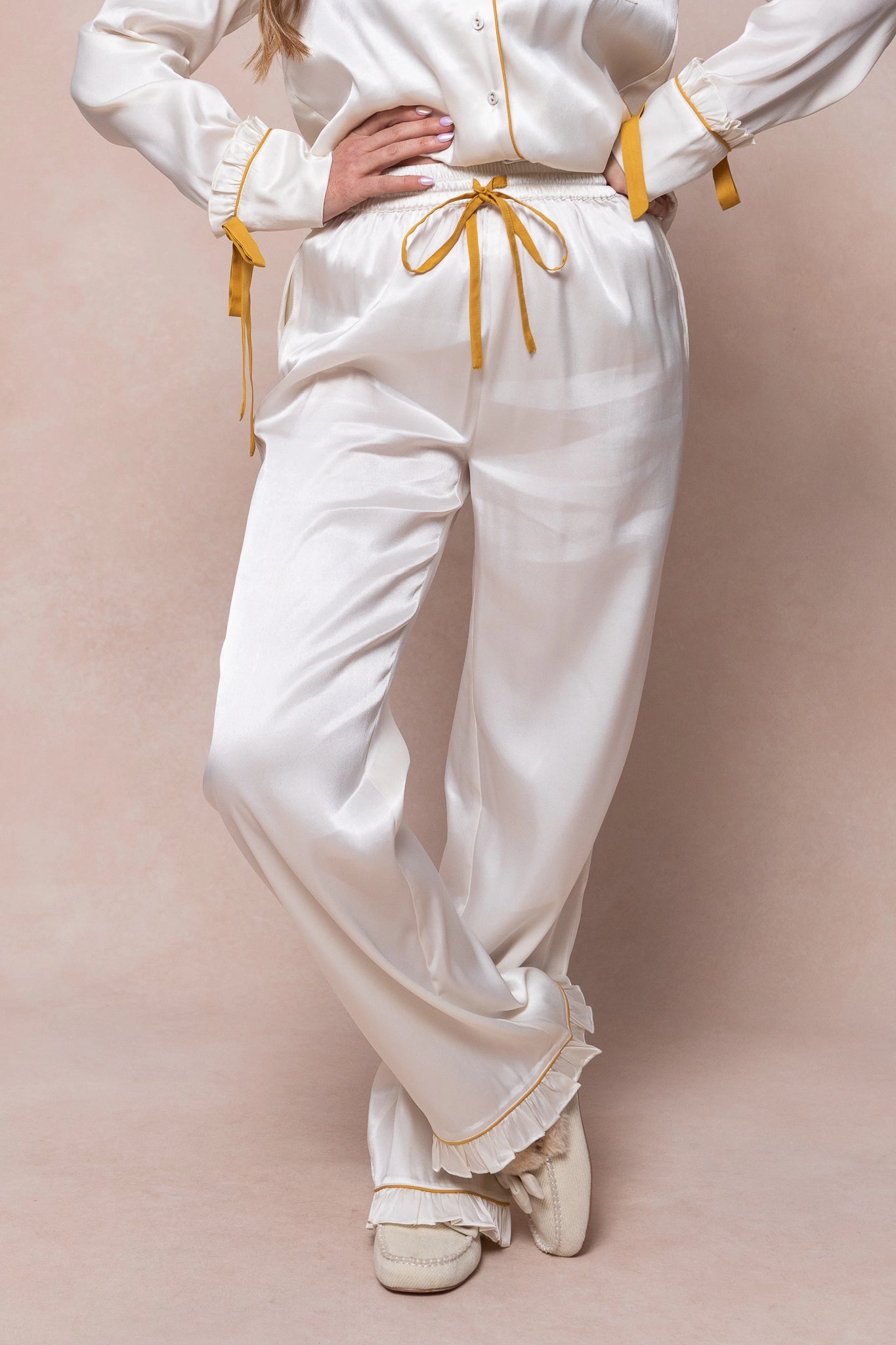 Sylvia Pajama Set in Cream