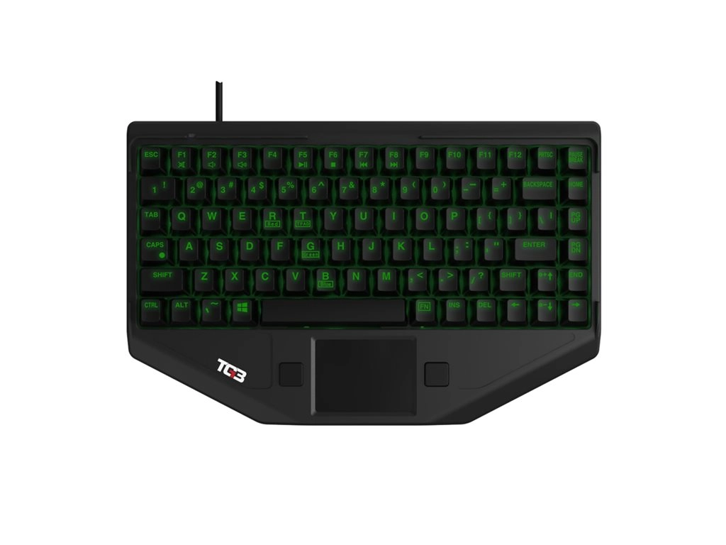 TG3 Electronics BLTX Series - Keyboard - with touchpad, mouse buttons - backlit - USB - key switch: Tactile - black KBA-BLTX-U-US