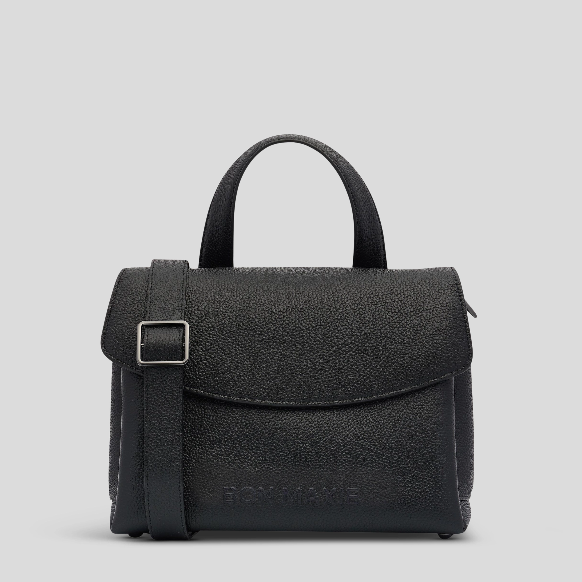 Tryhard Leather Crossbody Bag -- Black