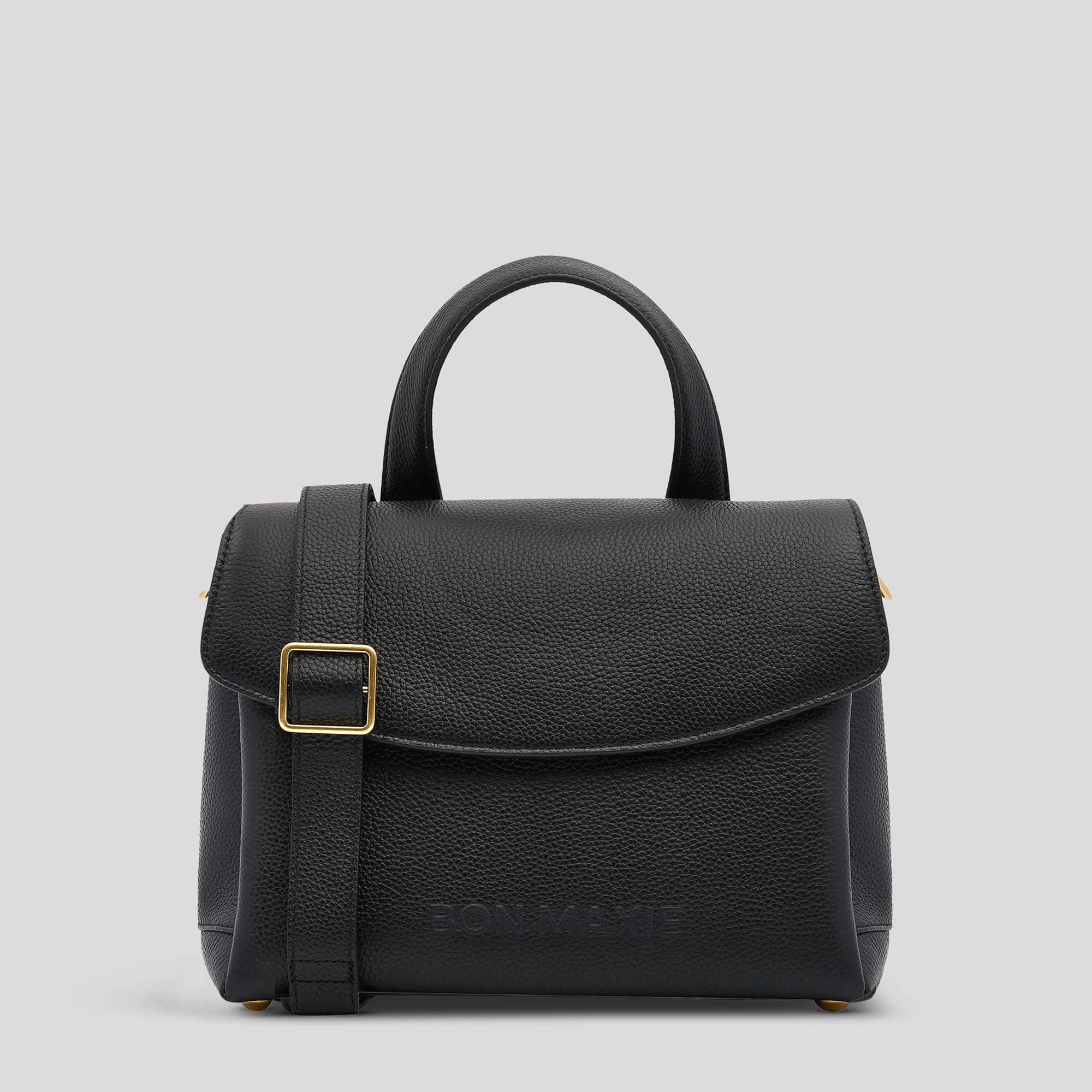 Tryhard Leather Crossbody Bag -- Black