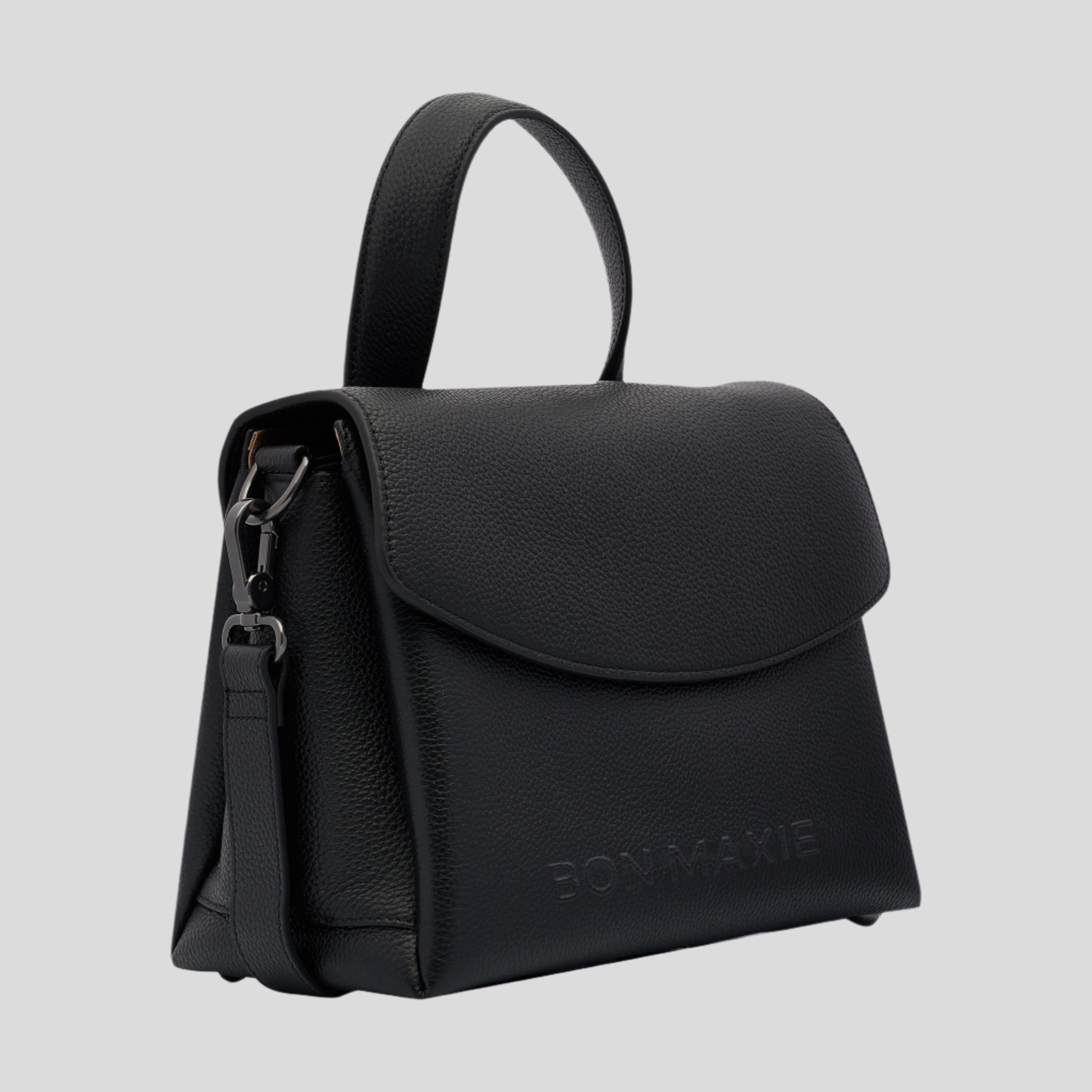 Tryhard Leather Crossbody Bag -- Black