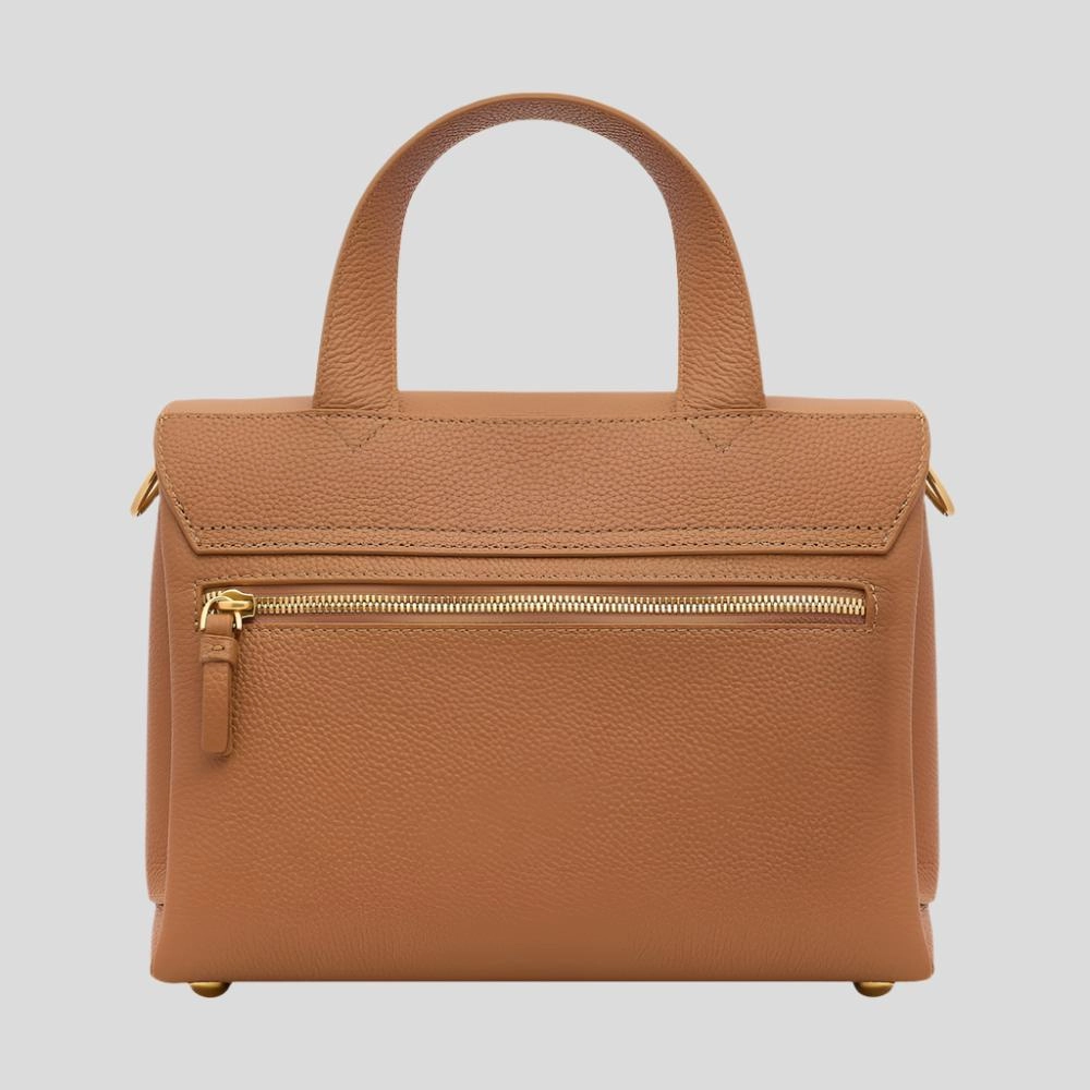 Tryhard Leather Crossbody Bag -- Tan