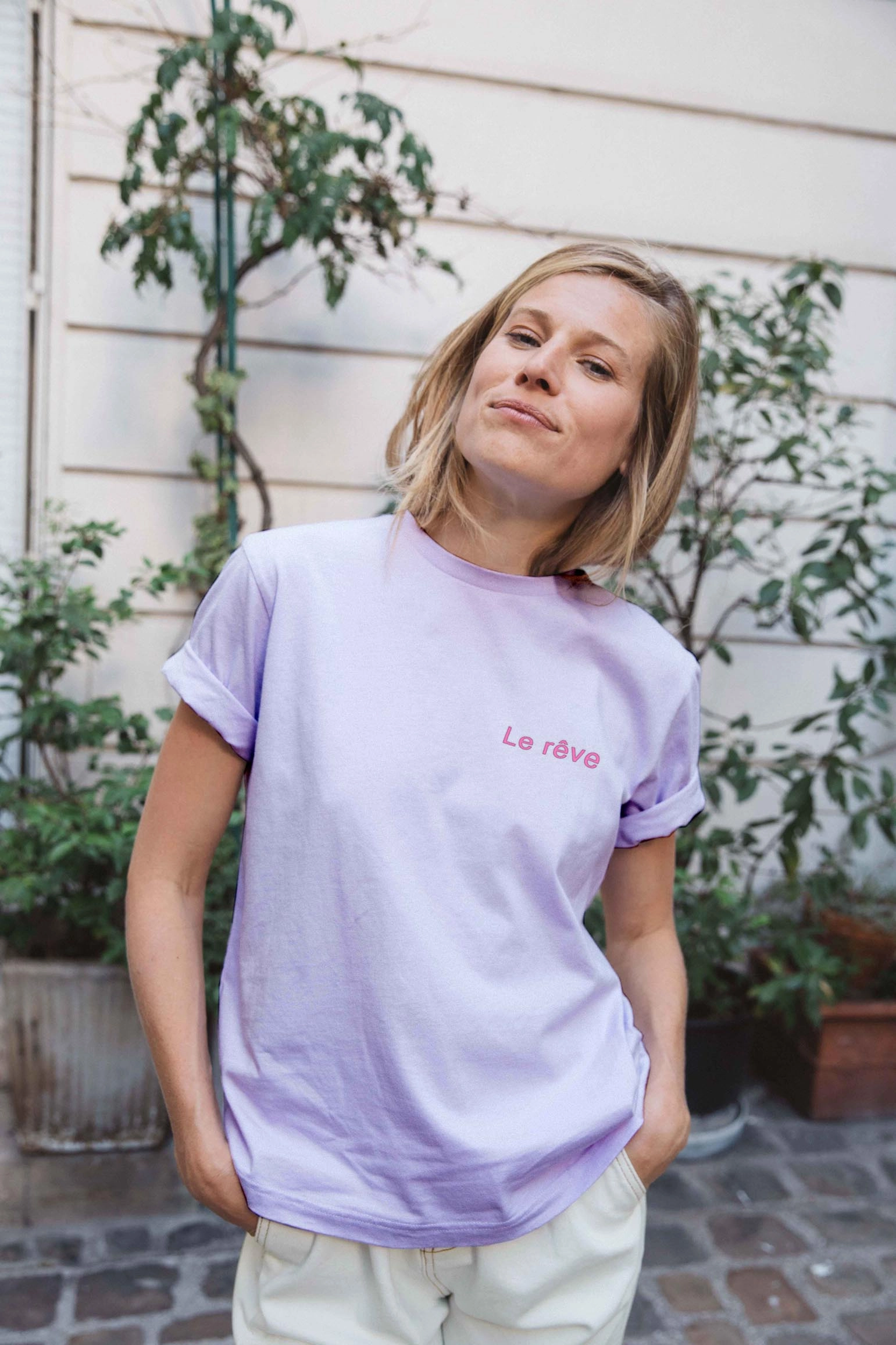 Tshirt Bree Parme En Coton Biologique - Gots Personnalisable