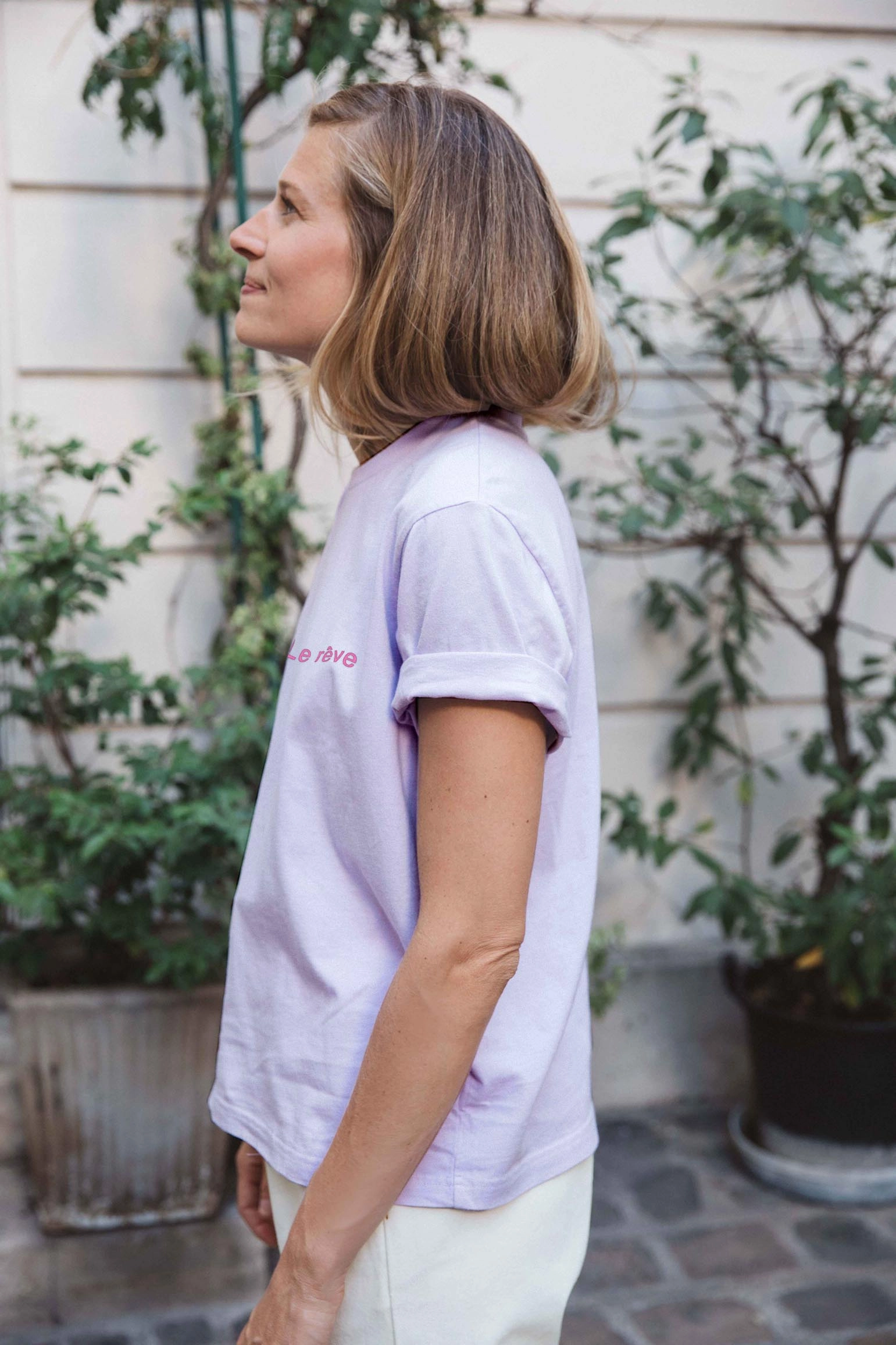 Tshirt Bree Parme En Coton Biologique - Gots Personnalisable