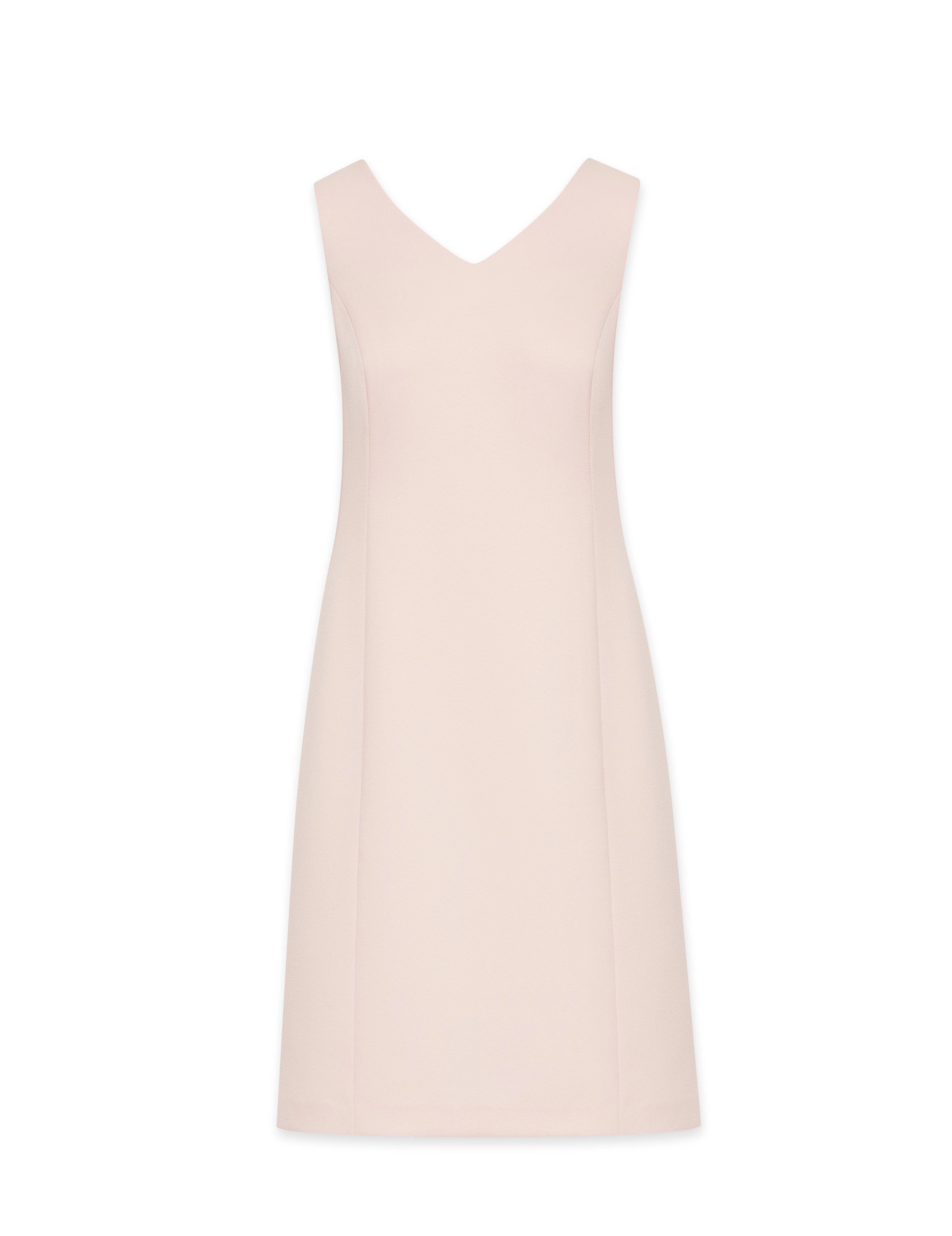 Twill V-Neck Sheath Dress- Sale