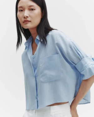 TWP - Next Ex Shirt in Baby Blue Delave Linen