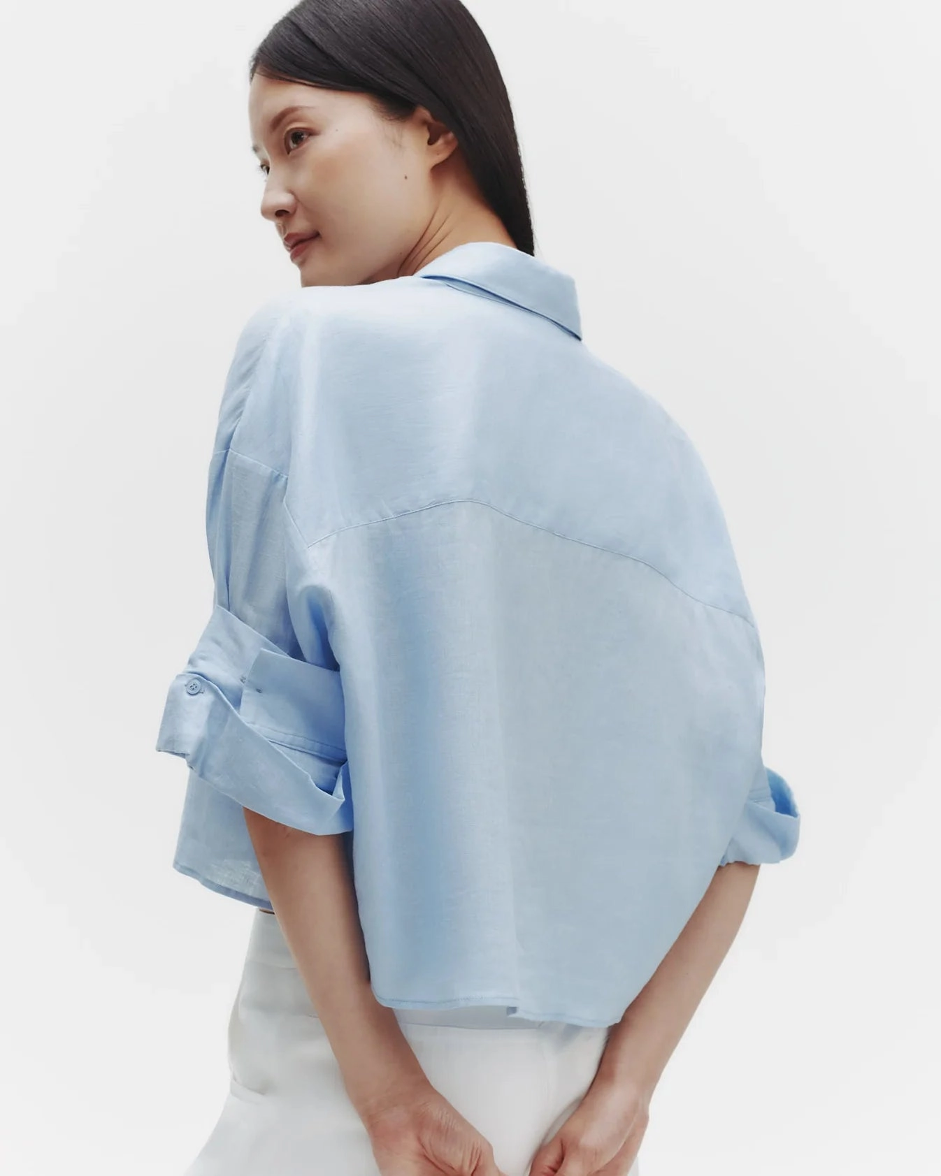 TWP - Next Ex Shirt in Baby Blue Delave Linen
