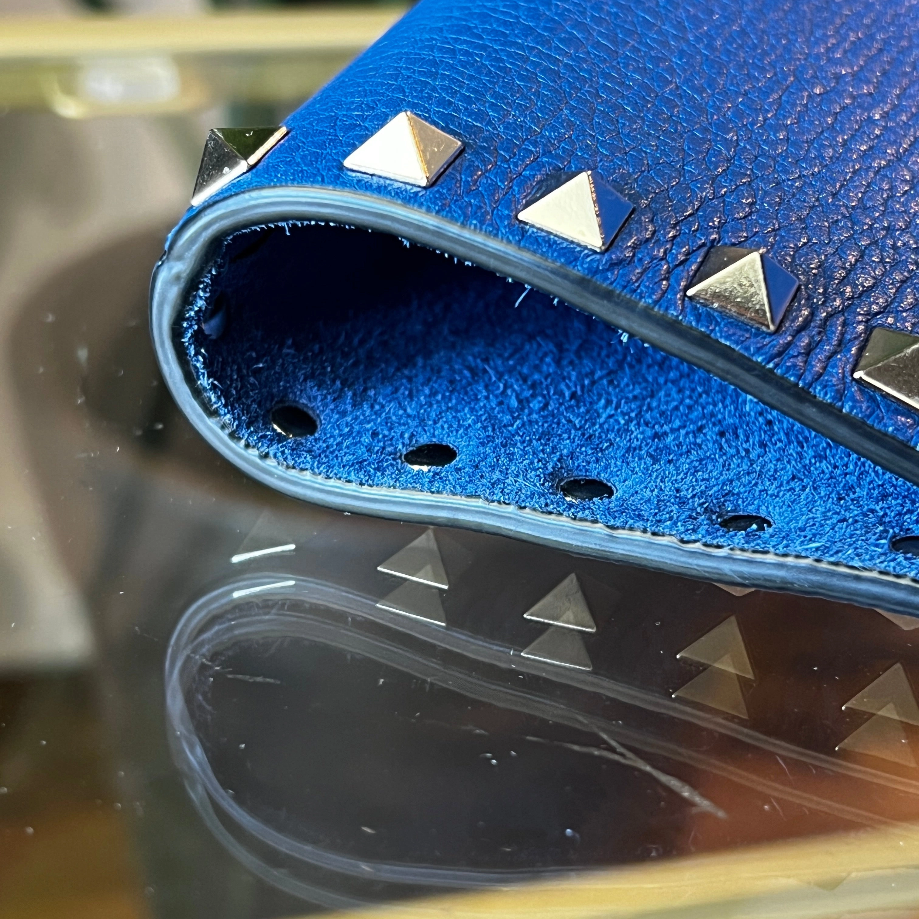 VALENTINO Cobalt Blue  Rockstud Shopping Tote Large