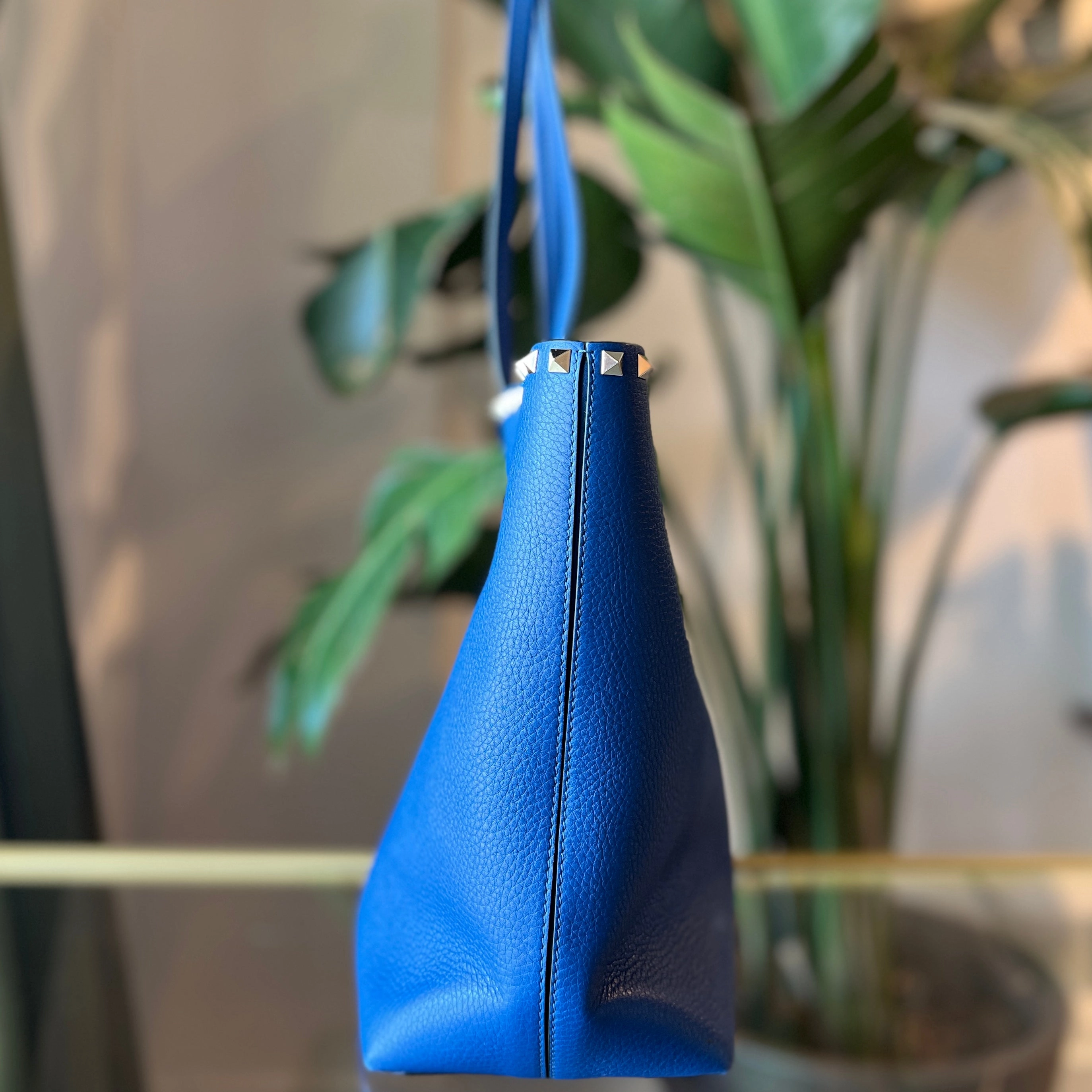 VALENTINO Cobalt Blue  Rockstud Shopping Tote Large