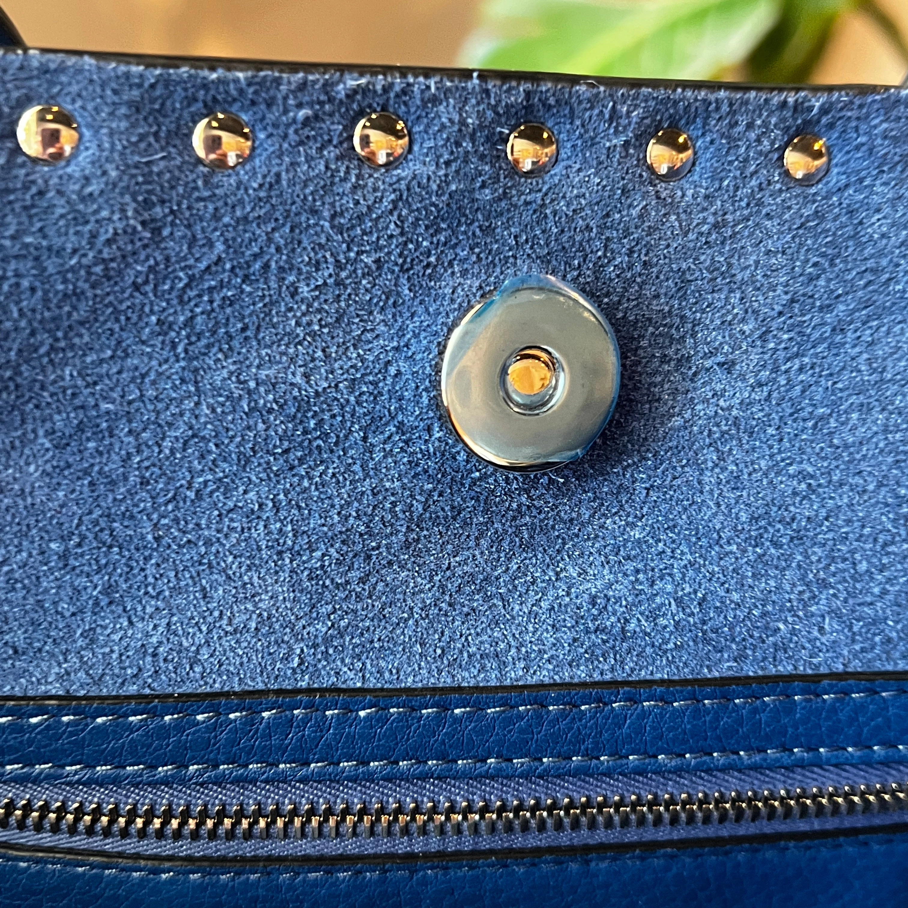 VALENTINO Cobalt Blue  Rockstud Shopping Tote Large