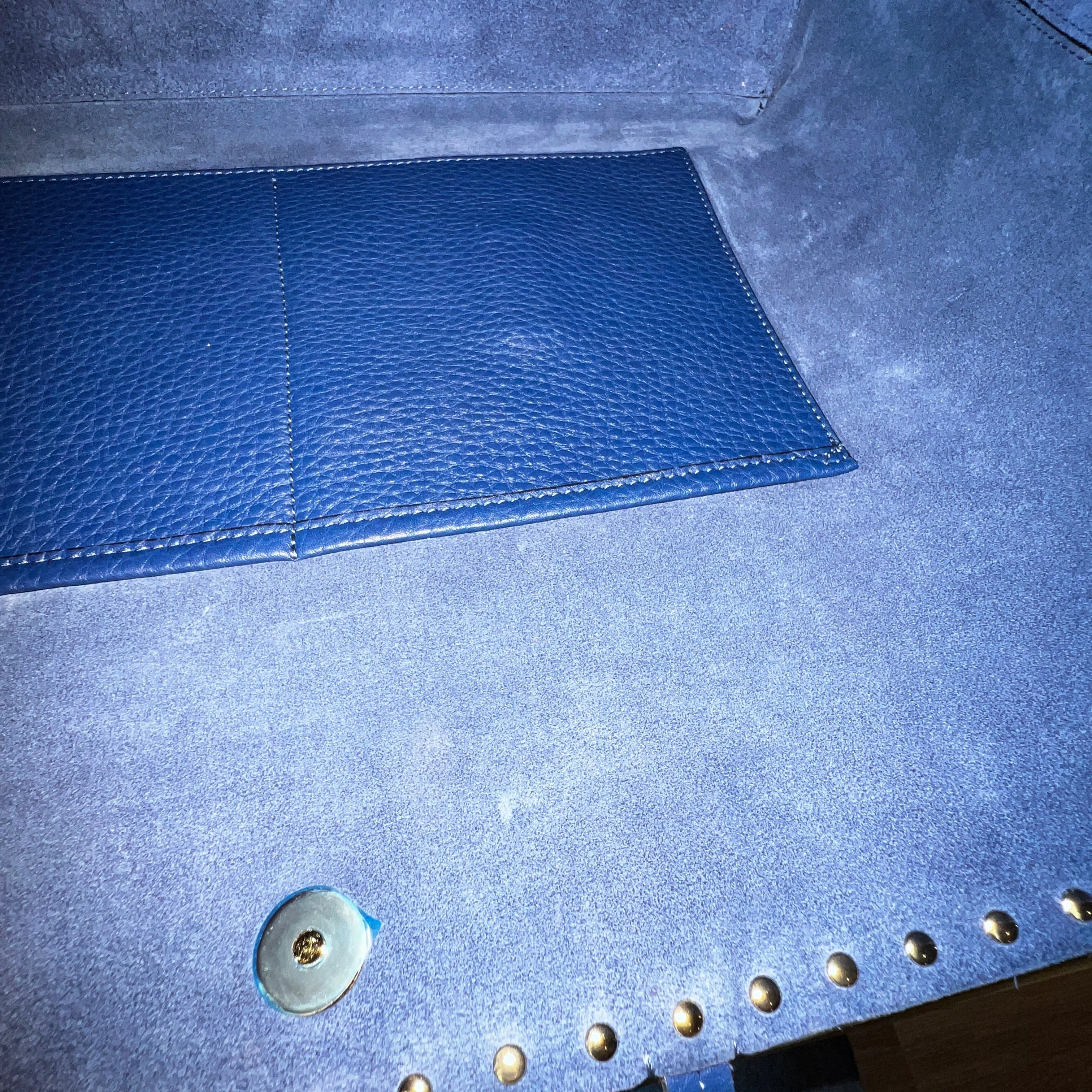 VALENTINO Cobalt Blue  Rockstud Shopping Tote Large