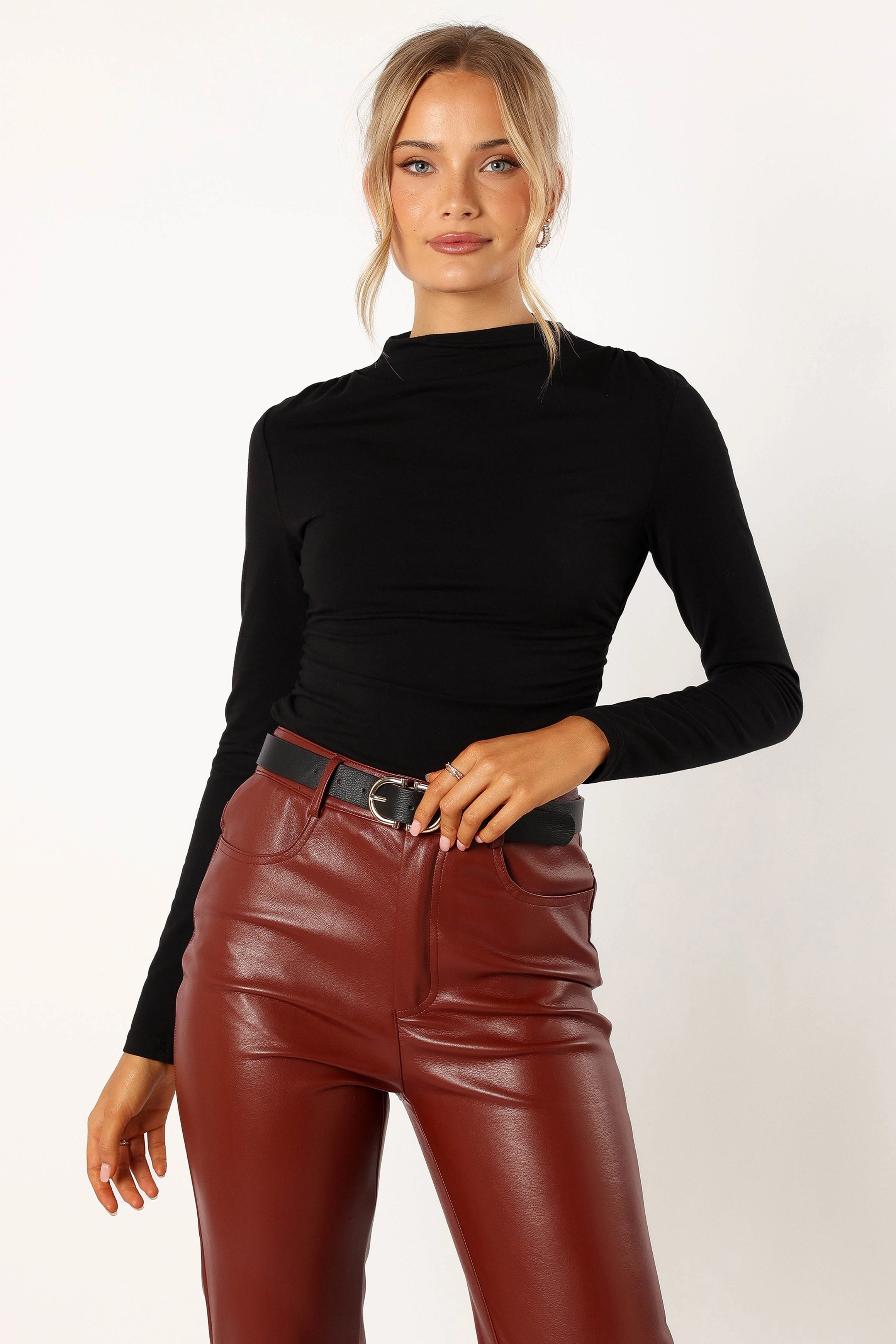 Wanda Long Sleeve Top - Black
