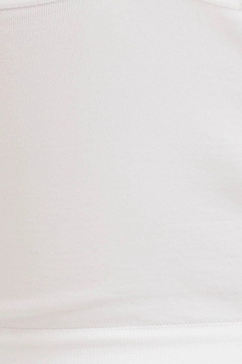 White Singlet Crop Top Seamless