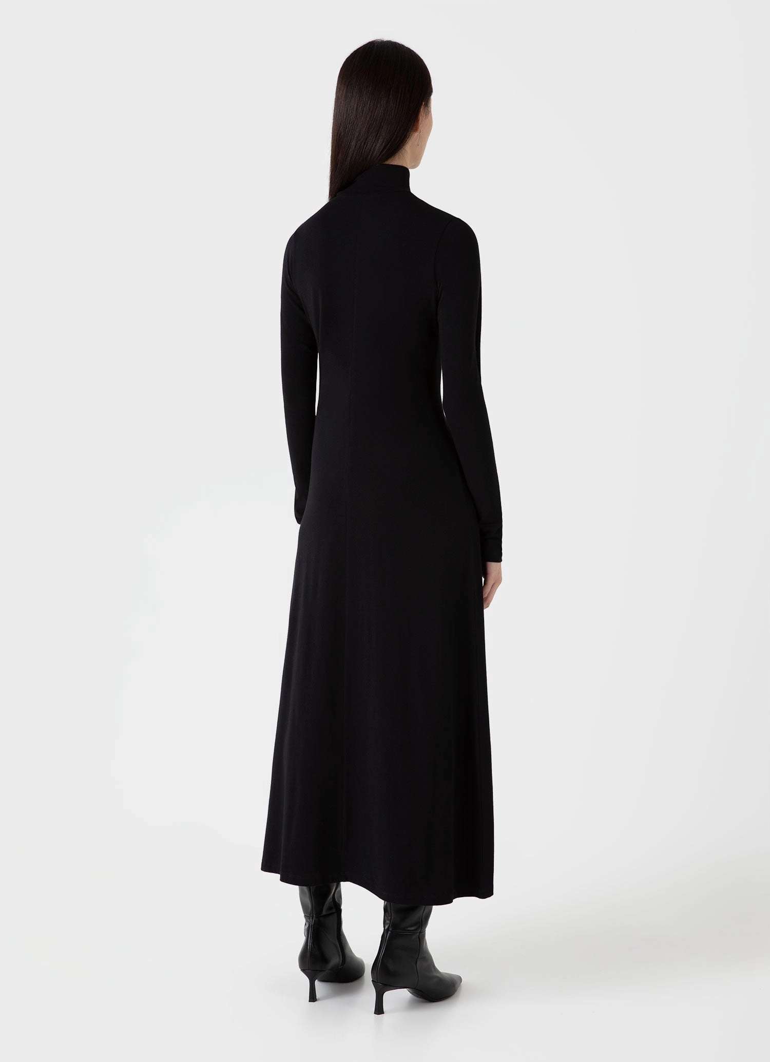 Women's High Neck Dress in Black