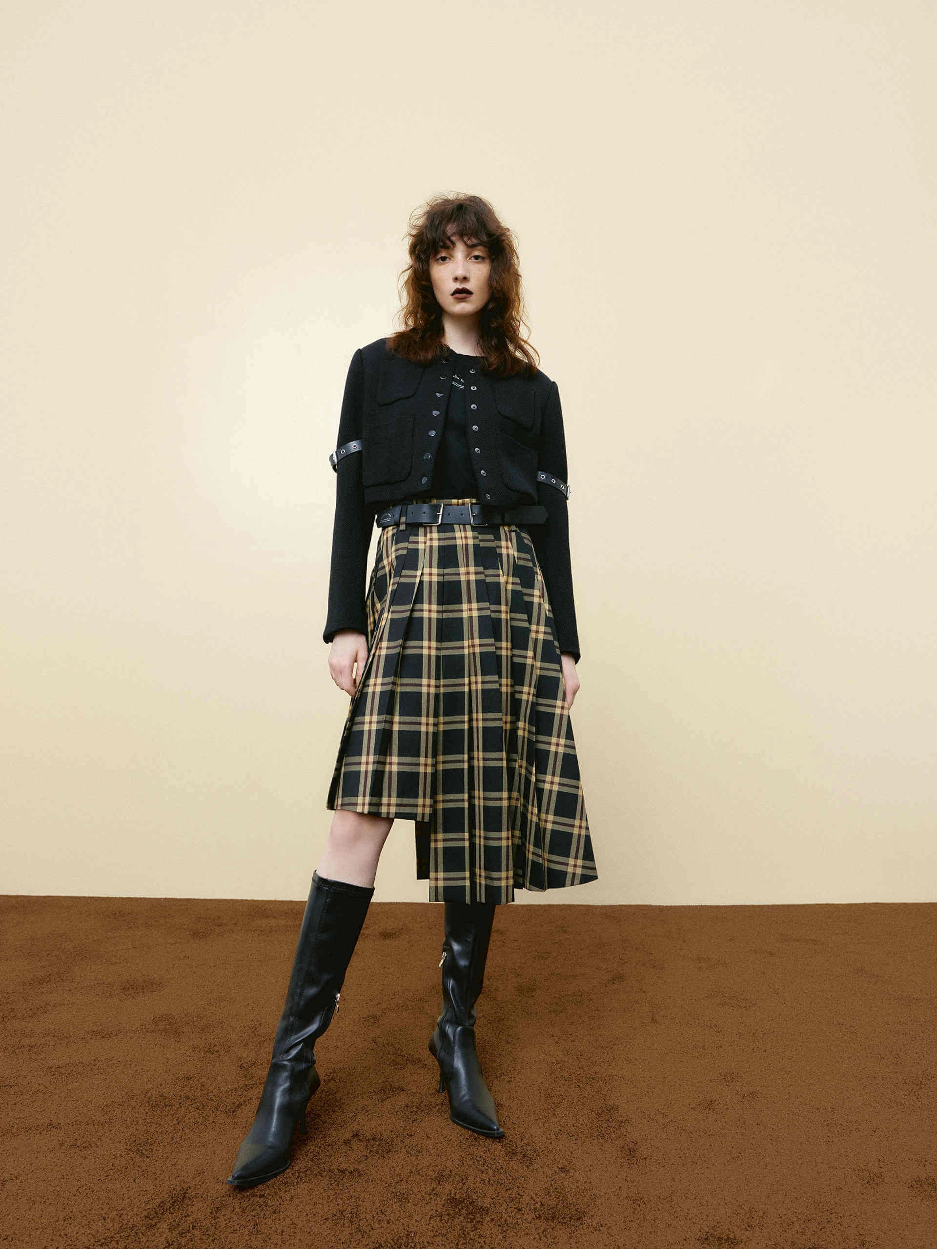 Wool Blend Cropped Jacket