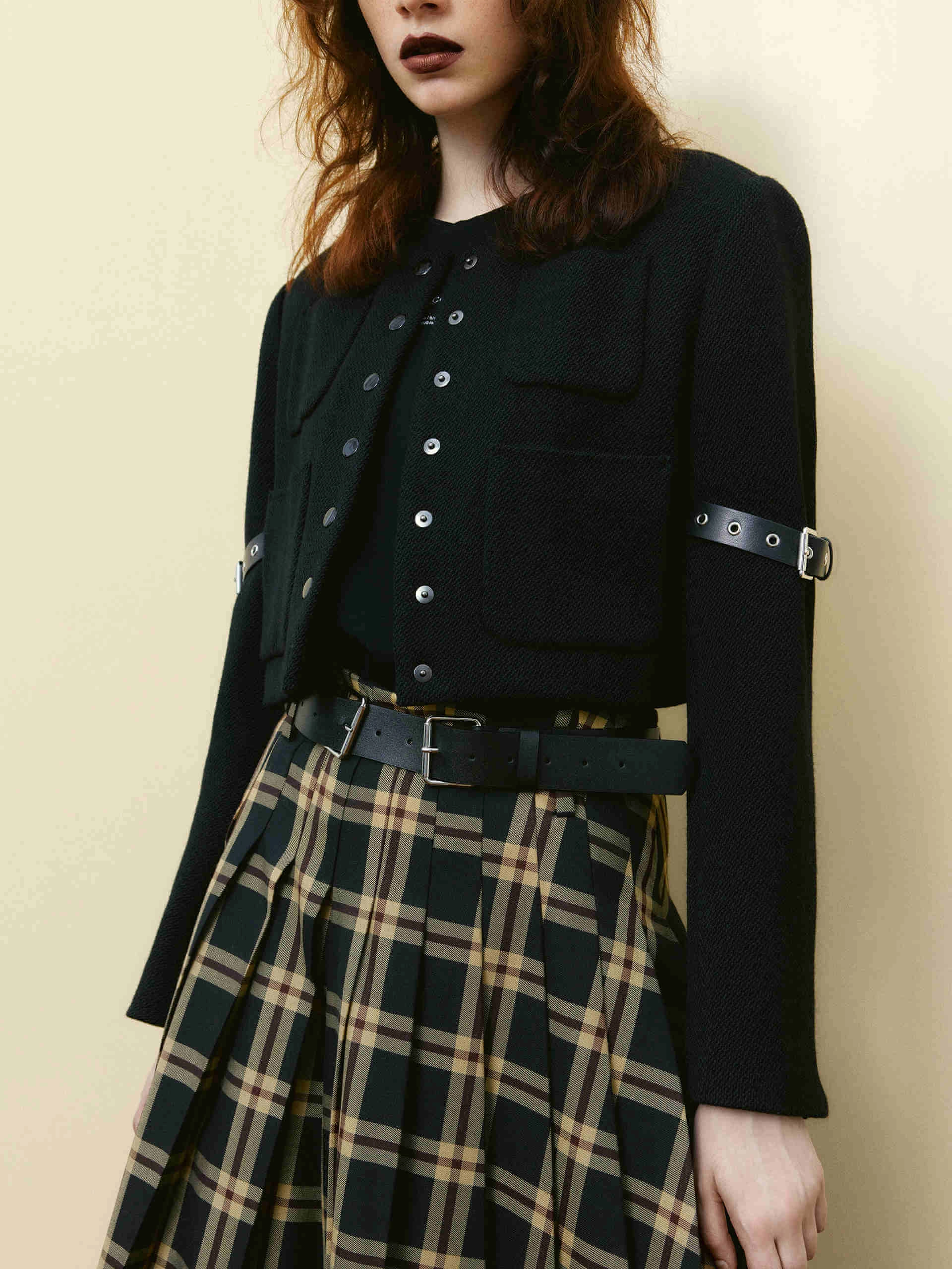 Wool Blend Cropped Jacket