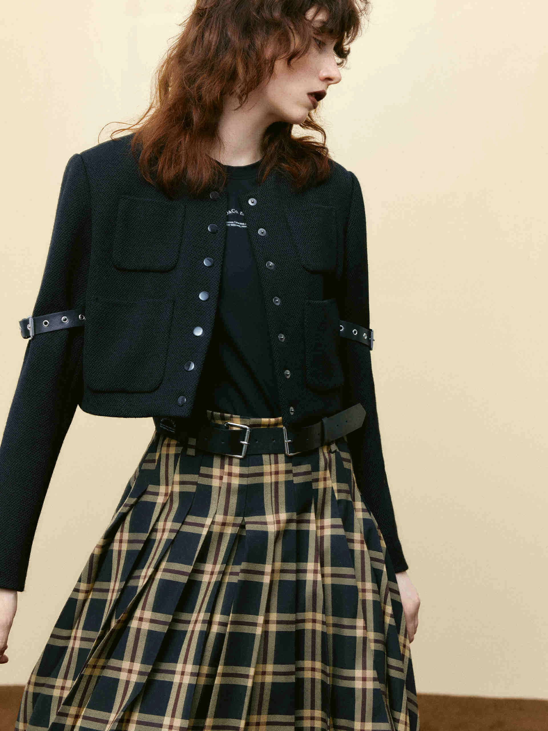 Wool Blend Cropped Jacket